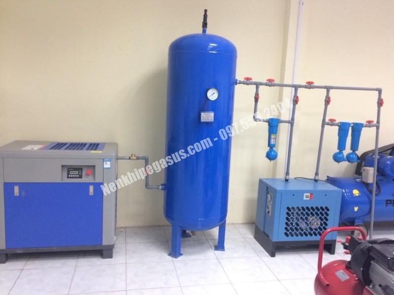 Sơ đồ bình tích khí và máy sấy khí