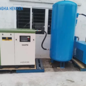 Máy nén khí trục vít biến tần Xinyue 50APM kết hợp cùng bình tích khí và máy sấy khí