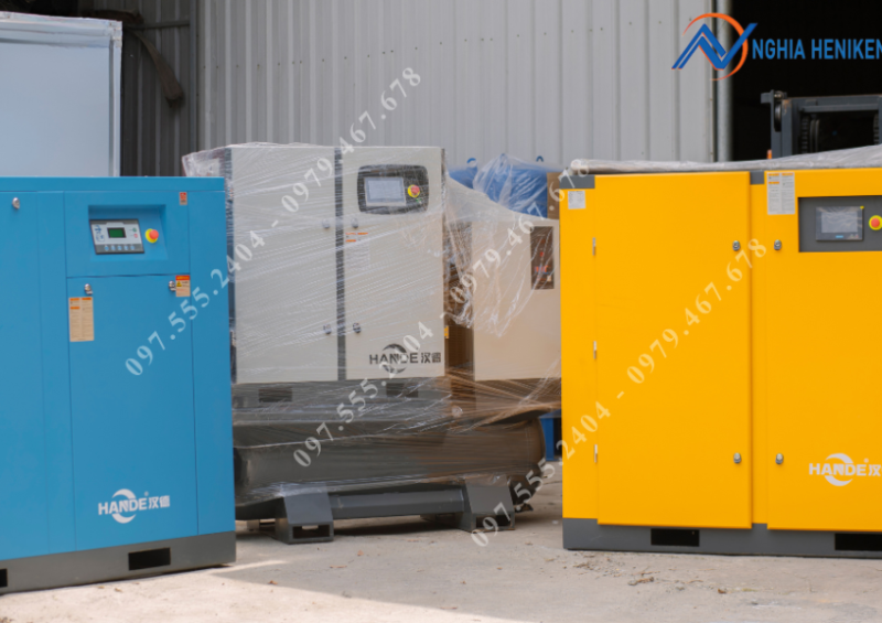 Máy nén khí Hande được nhập khẩu và lưu kho tại Nghĩa Heniken