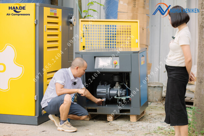 Máy nén khí trục vít biến tần hande VPM7D5