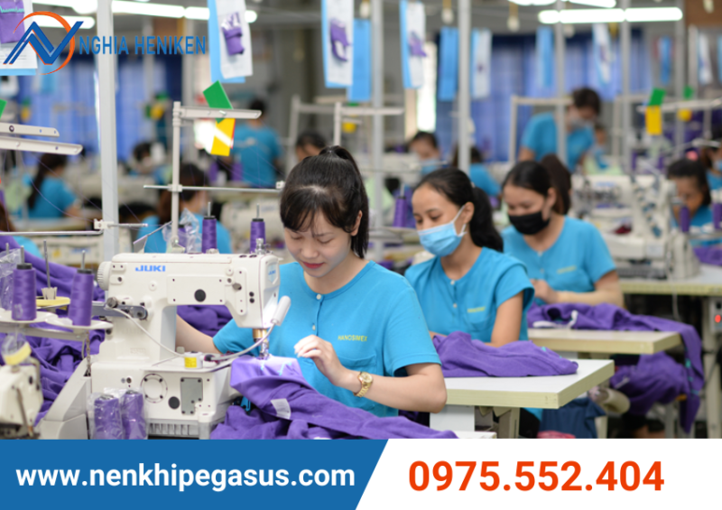 Vai trò máy nén khí công nghiệp trong ngành may mặc