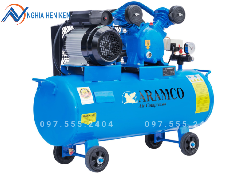 Máy nén khí dây đai Aramco V-0.12/8 1.5HP 70L 220V